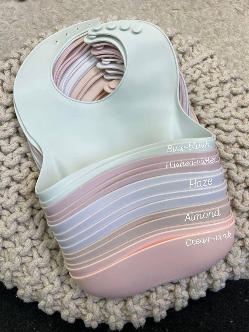 ❤ Силіконовий нагрудник "Color", з регулятором довжини. Колір - Hushed-violet (#7739991) ✓ Anna Konvert