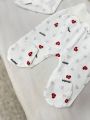 ❤ Комплект 3ка з боді з коротким рукавом, в рубчик. Принт - Сердечка Mama, Papa. Розмір - 62-68 (#4199535) ✓ Anna Konvert