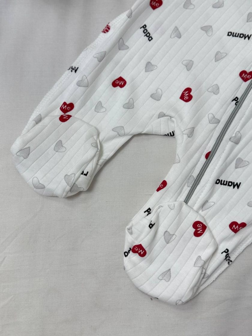 ❤ Чоловічок з блискавкою інтерлок, Ромашка. Принт - Сердечка Mama, Papa. Розмір - 62-68 (#89459909) ✓ Anna Konvert