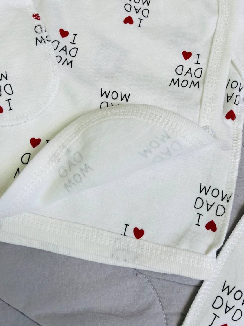 ❤ Комплект 3ка з сорочкою байка, Ромашка. Колір - I love dad mom. Розмір - 56-62 (#33258947) ✓ Anna Konvert