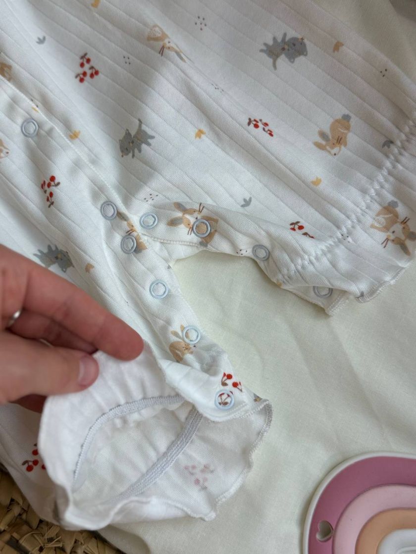 ❤ Чоловічок-пісочник з рюшами, рубчик. Принт - Зайчики, котики. Розмір - 56-62 (#32845111) ✓ Anna Konvert