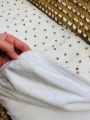❤ Простирадло муслін непромакаюче у візочок, розмір 75х35 см. Колір - Дрібні бежеві сердечки на білому (#77764802) ✓ Anna Konver