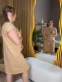 ❤ Сорочка на пологи бавовняна, 58-60р.. Колір - Масло (#25141091) ✓ Anna Konvert