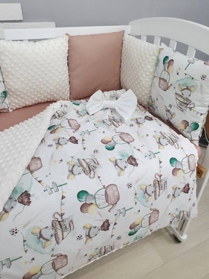❤ Набір у ліжко на 3 боки, плюш. Принт - Мишка в чашці (#71115799) ✓ Anna Konvert 2