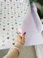 ❤ Матрасик у пеленатор, на блискавці, поролон з'ємний, 55см на 70см. Принт - Акварельні сердечка, рожевий (#84791558) ✓ Anna Kon