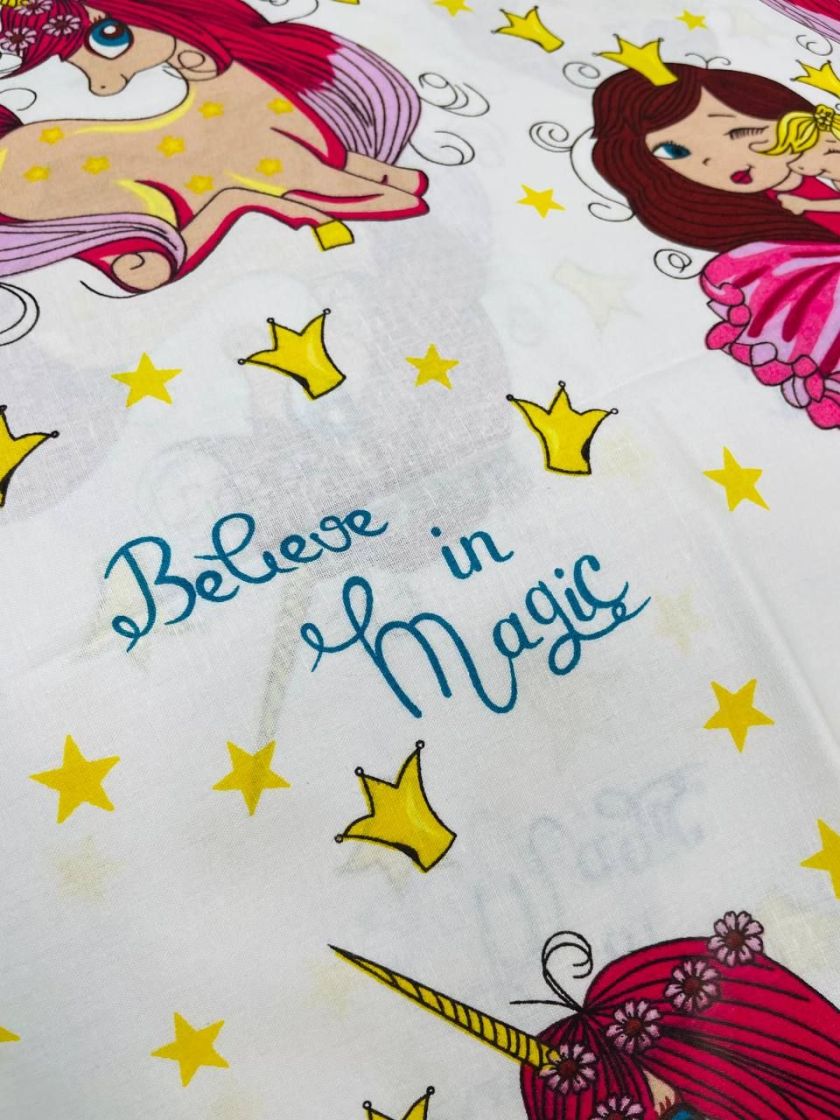 ❤ Пелюшки Ситцеві 85 см на 105 см. Принт - Єдиноріжка та принцеса (#65956293) ✓ Anna Konvert