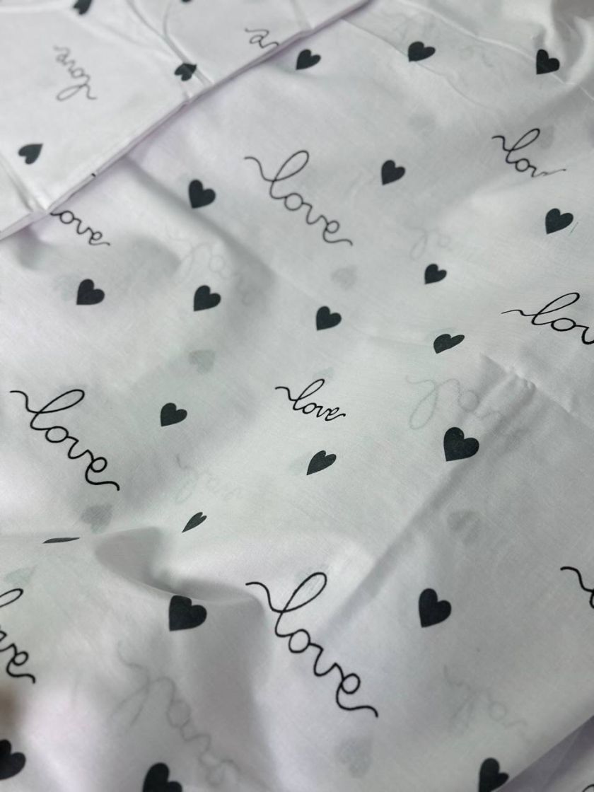 ❤ Змінна дитяча постіль, 110 см на 140 см. Принт - Love серця сірі (#54986260) ✓ Anna Konvert
