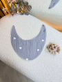 ❤ Слюнявчик, нагрудник мусліновий, непромакаючий. Принт - Білі сердечка на сірому (#76768426) ✓ Anna Konvert