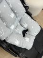 ❤ Матрасик візочок прогулянковий 3в1. Принт - Контурні білі корони на сірому (#35825974) ✓ Anna Konvert