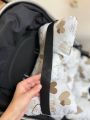 ❤ Матрасик візочок прогулянковий 3в1. Принт - Серця контурні бежеві на сірому (#78276834) ✓ Anna Konvert