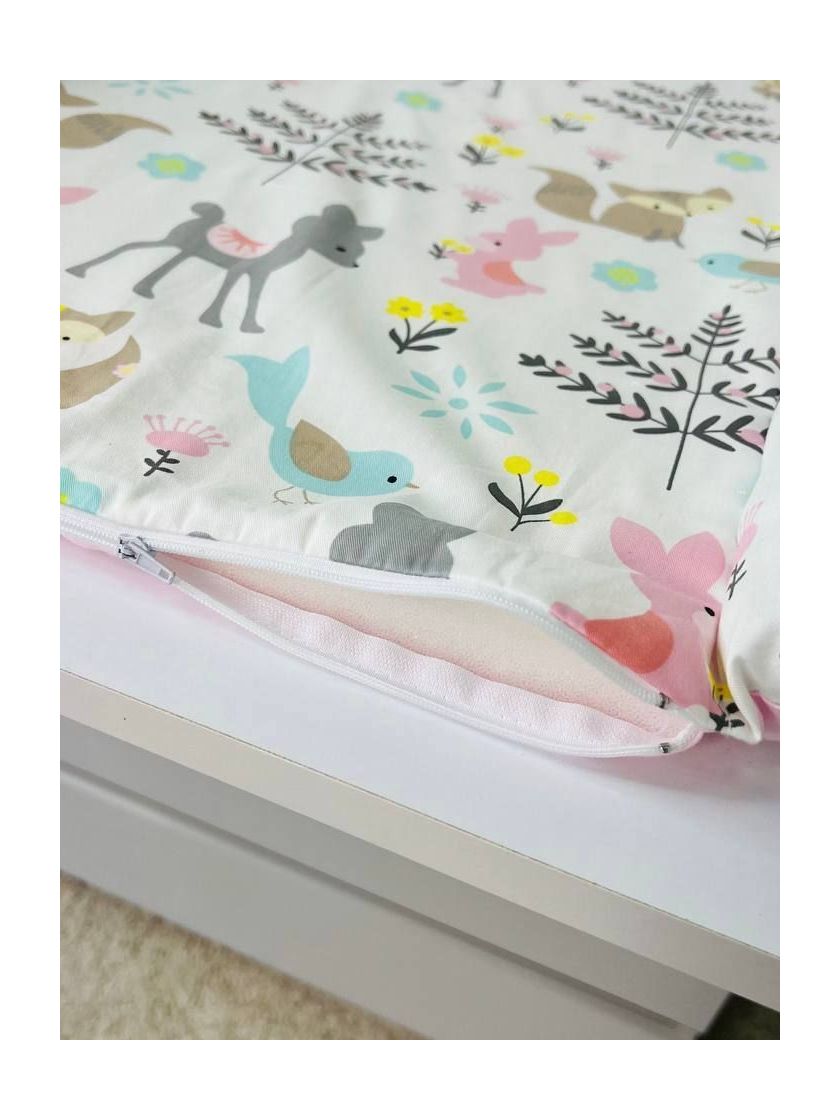 ❤ Матрасик у пеленатор, на блискавці, поролон з'ємний, 55см на 70см. Принт - Олень бебі, рожевий однотон (#7925856) ✓ Anna Konve