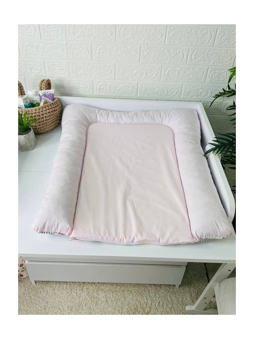 ❤ Матрасик у пеленатор, на блискавці, поролон з'ємний, 55см на 70см. Принт - Олень бебі, рожевий однотон (#7925856) ✓ Anna Konve