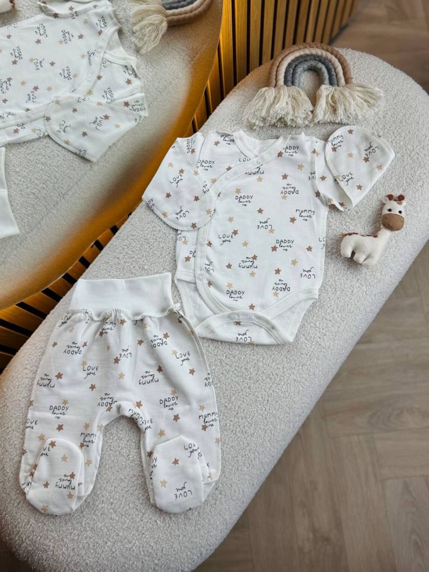❤ Комплект 2ка з боді, байка, Ромашка 56-62см. Принт - Daddy love it is me. Розмір - 62-68 (#27029066) ✓ Anna Konvert