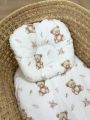 ❤ Набір у візочок, простирадло непромакаюче, плед на змійці. Принт - Плюш шарпей молочний, ведмедик,гілочки (#46382436) ✓ Anna K