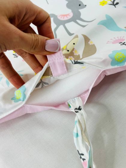 ❤ Кокон-гніздечко з ручками. Принт - Олень бебі, рожевий однотон (#62503886) ✓ Anna Konvert 2