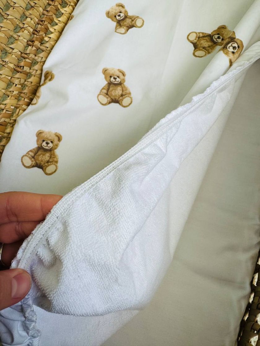 ❤ Простирадло непромакаюче у візочок. Принт - Ведмедик сидячий, великий. Розмір - 80х40 см (#53645859) ✓ Anna Konvert
