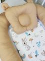 ❤ Кокон-гніздечко з ручками. Принт - Лісні звірі, бежевий однотон (#48411180) ✓ Anna Konvert