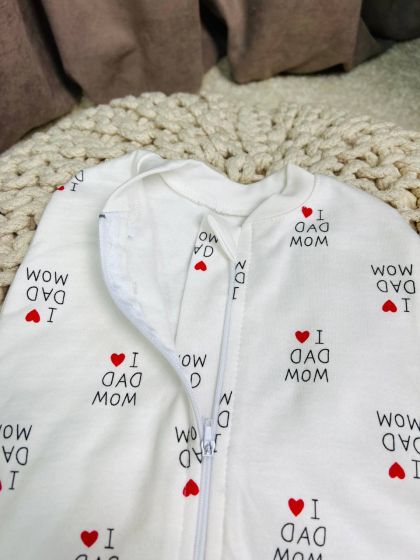 ❤ Пелюшка-кокон, байка, 62р. Принт - Love mom dad (#71246782) ✓ Anna Konvert 2