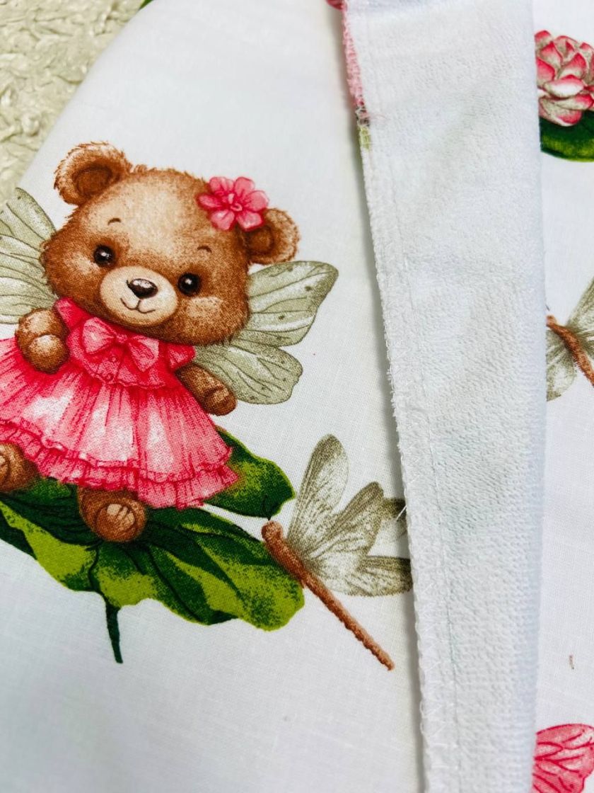 ❤ Пелюшки непромакаючі 80*50см. Принт - Ведмідь дівчинка на лотосі в сукні (#84402819) ✓ Anna Konvert