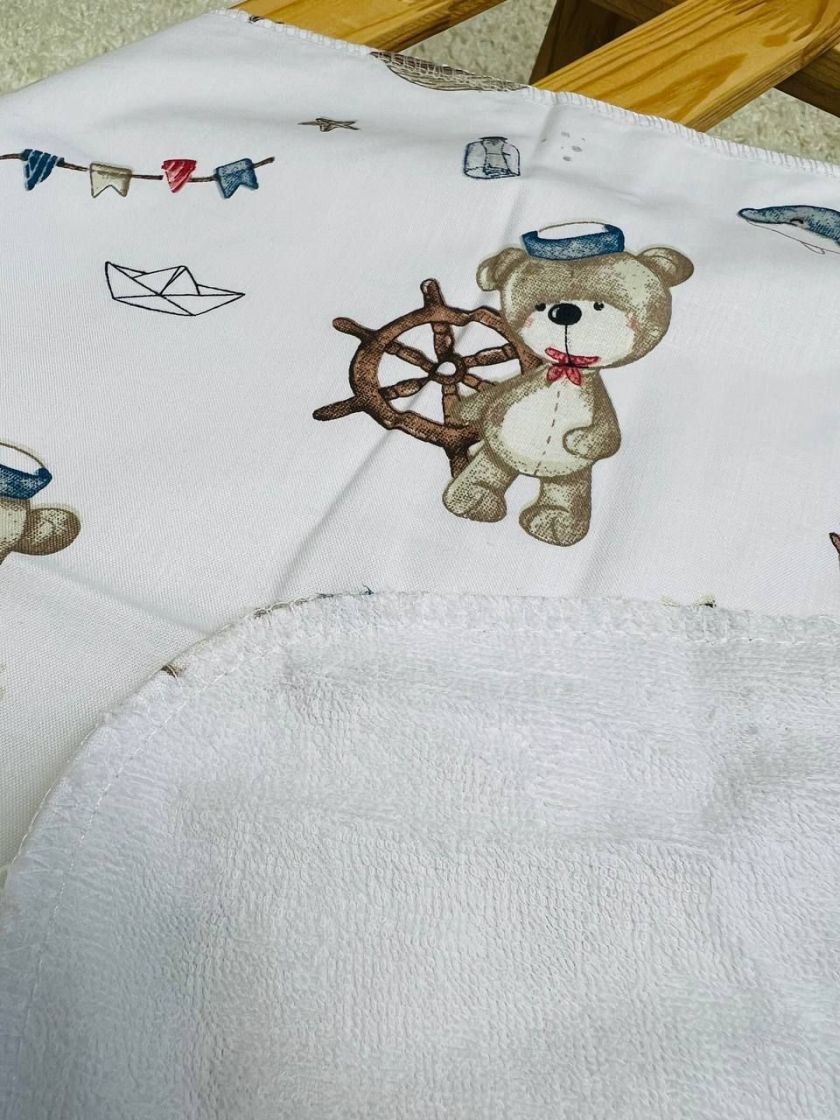 ❤ Пелюшки непромакаючі 80*50см. Принт - Ведмідь моряк зі штурвалом (#32065983) ✓ Anna Konvert