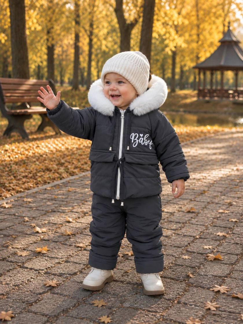 ❤ Зимовий комбінезон 3в1 Little. Колір - Графіт (#4759649) ✓ Anna Konvert