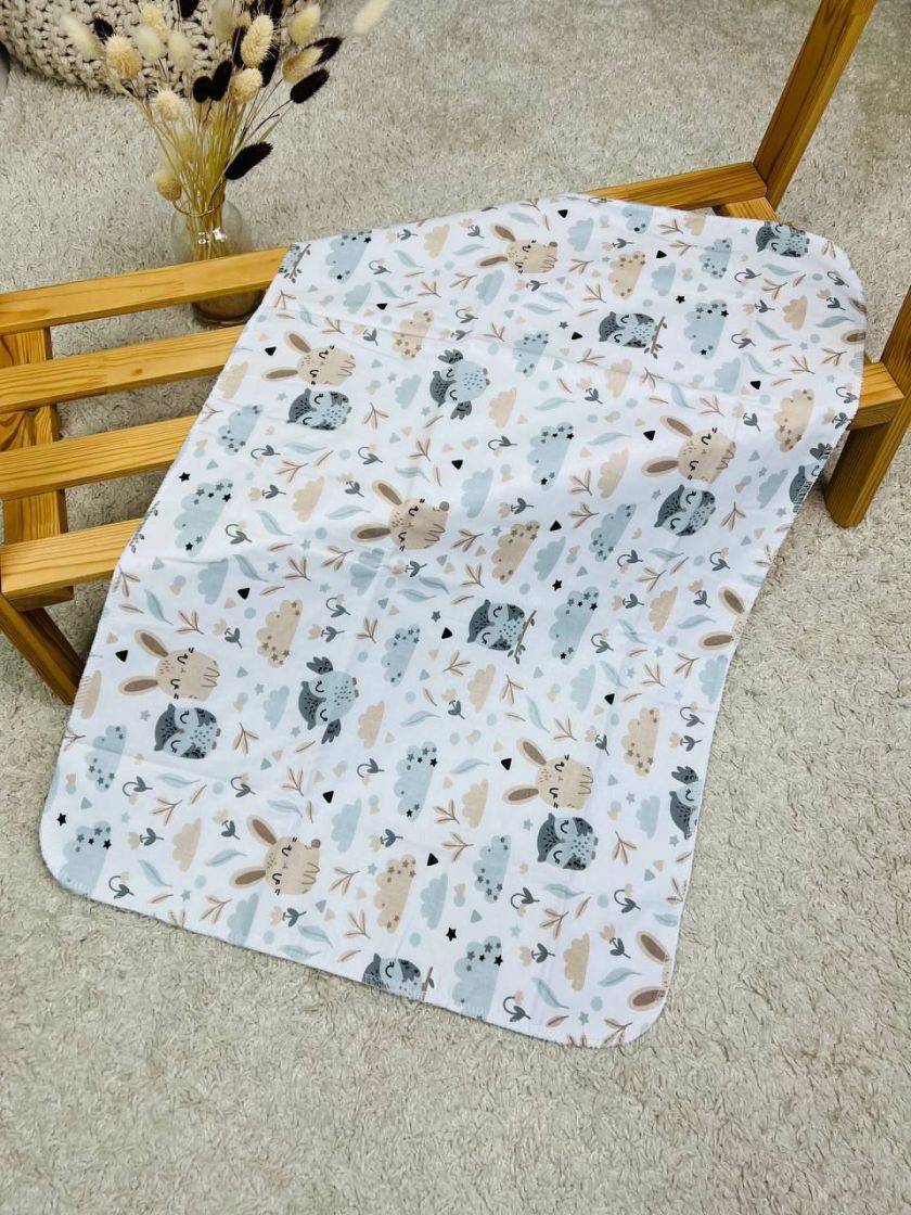 ❤ Пелюшки непромакаючі 80*50см. Принт - Совенята з бежевими зайцями (#15553593) ✓ Anna Konvert