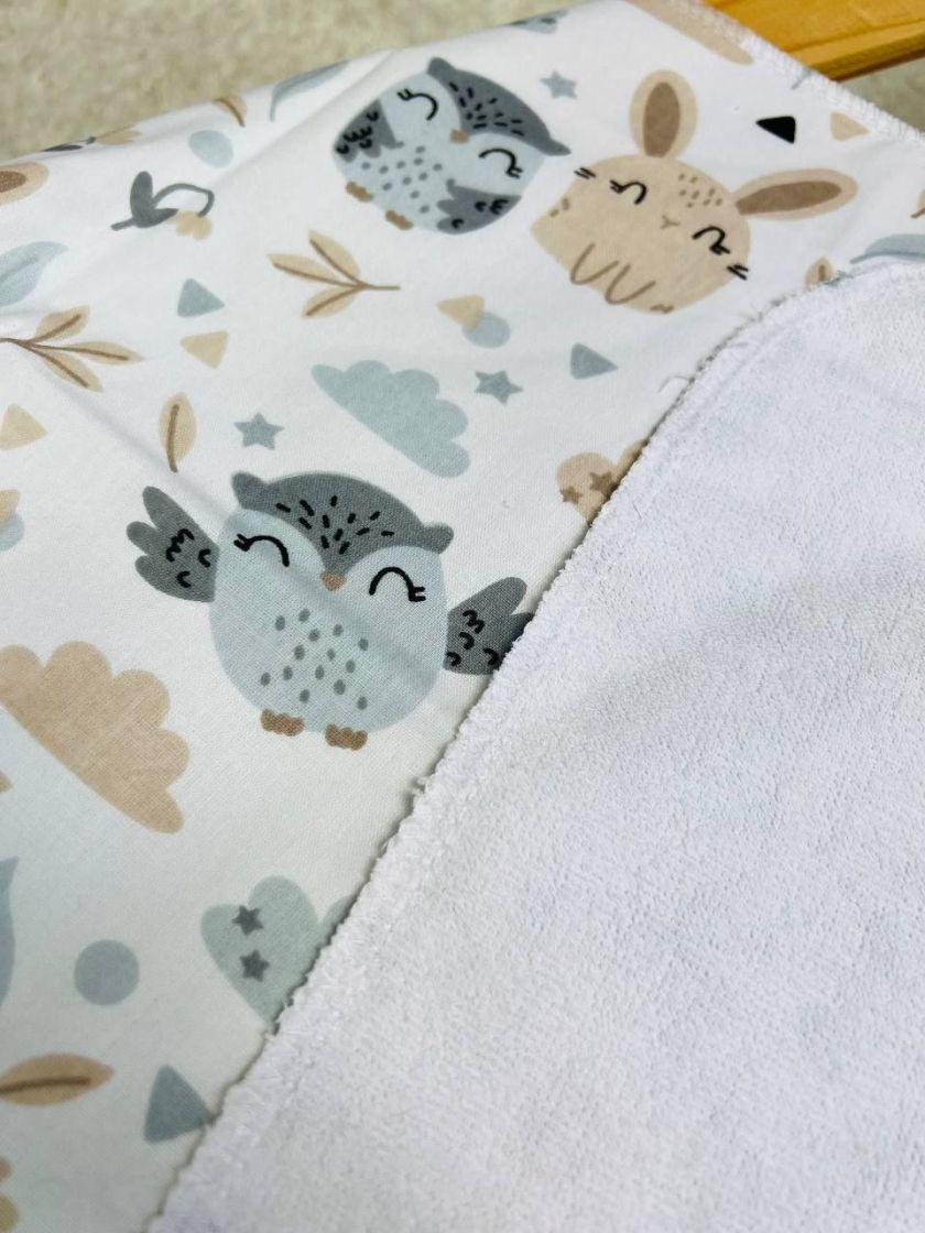 ❤ Пелюшки непромакаючі 80*50см. Принт - Совенята з бежевими зайцями (#15553593) ✓ Anna Konvert