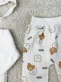 ❤ Комплект 3ка з сорочкою інтерлок 56см. Принт - Два ведмедика cute (#31724575) ✓ Anna Konvert