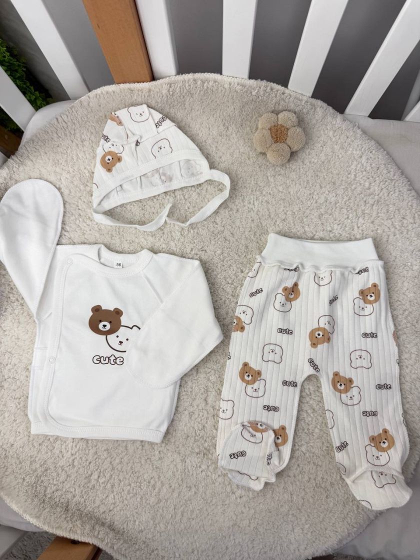 ❤ Комплект 3ка з сорочкою інтерлок 56см. Принт - Два ведмедика cute (#31724575) ✓ Anna Konvert