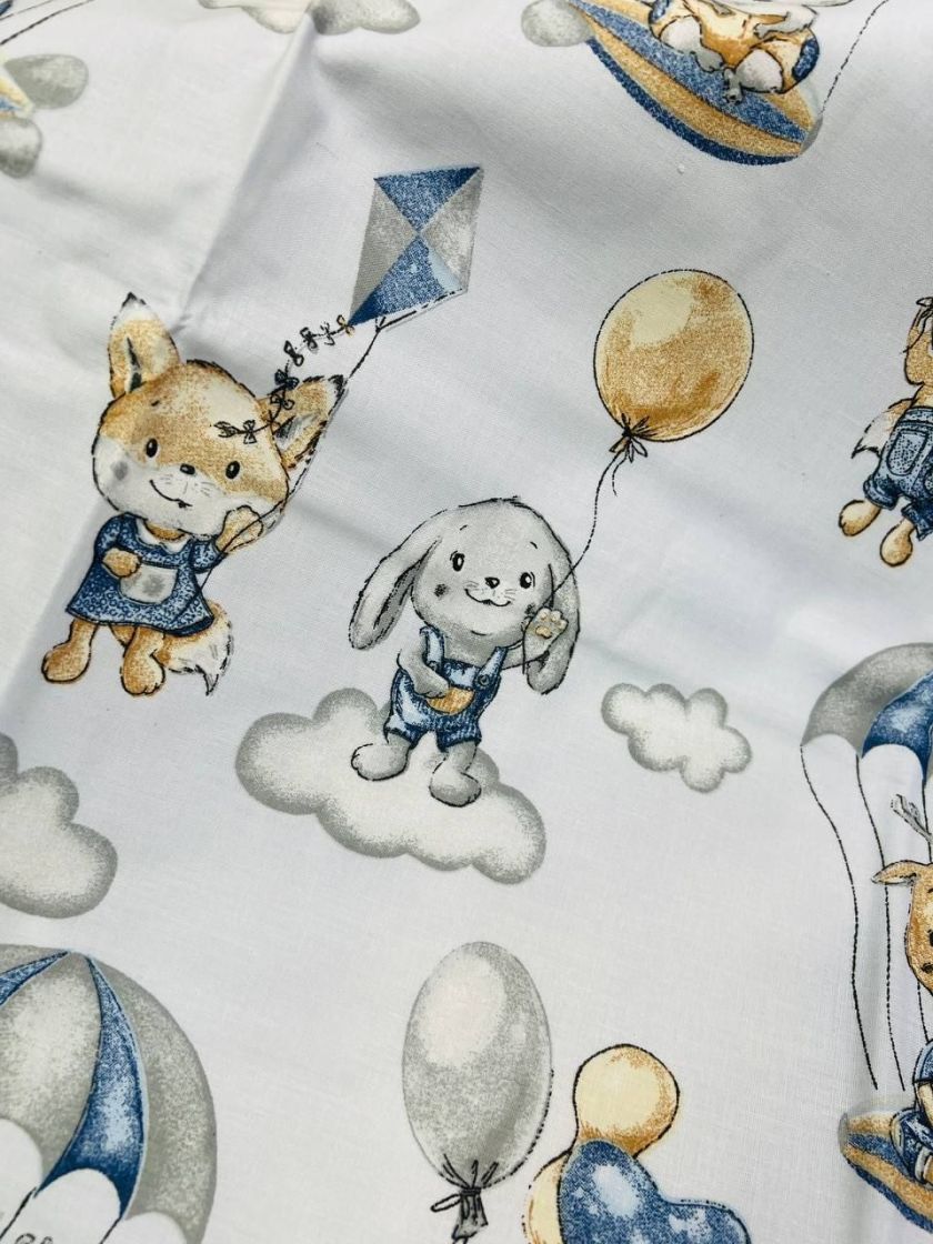 ❤ Пелюшки непромакаючі 80*50см. Принт - Лис на парашуті, на блакитному (#79607824) ✓ Anna Konvert