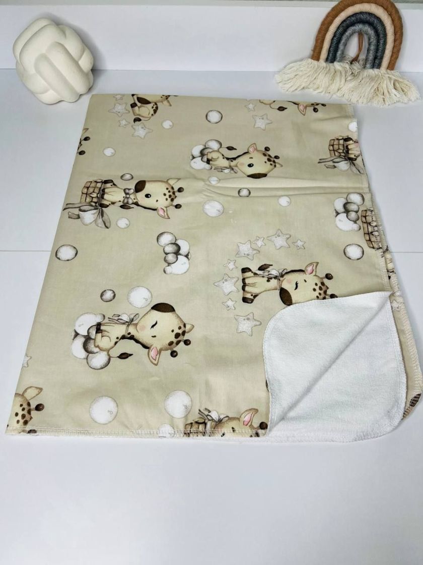 ❤ Пелюшки непромакаючі 100*80см. Принт - Жираф на бежевому (#47829293) ✓ Anna Konvert