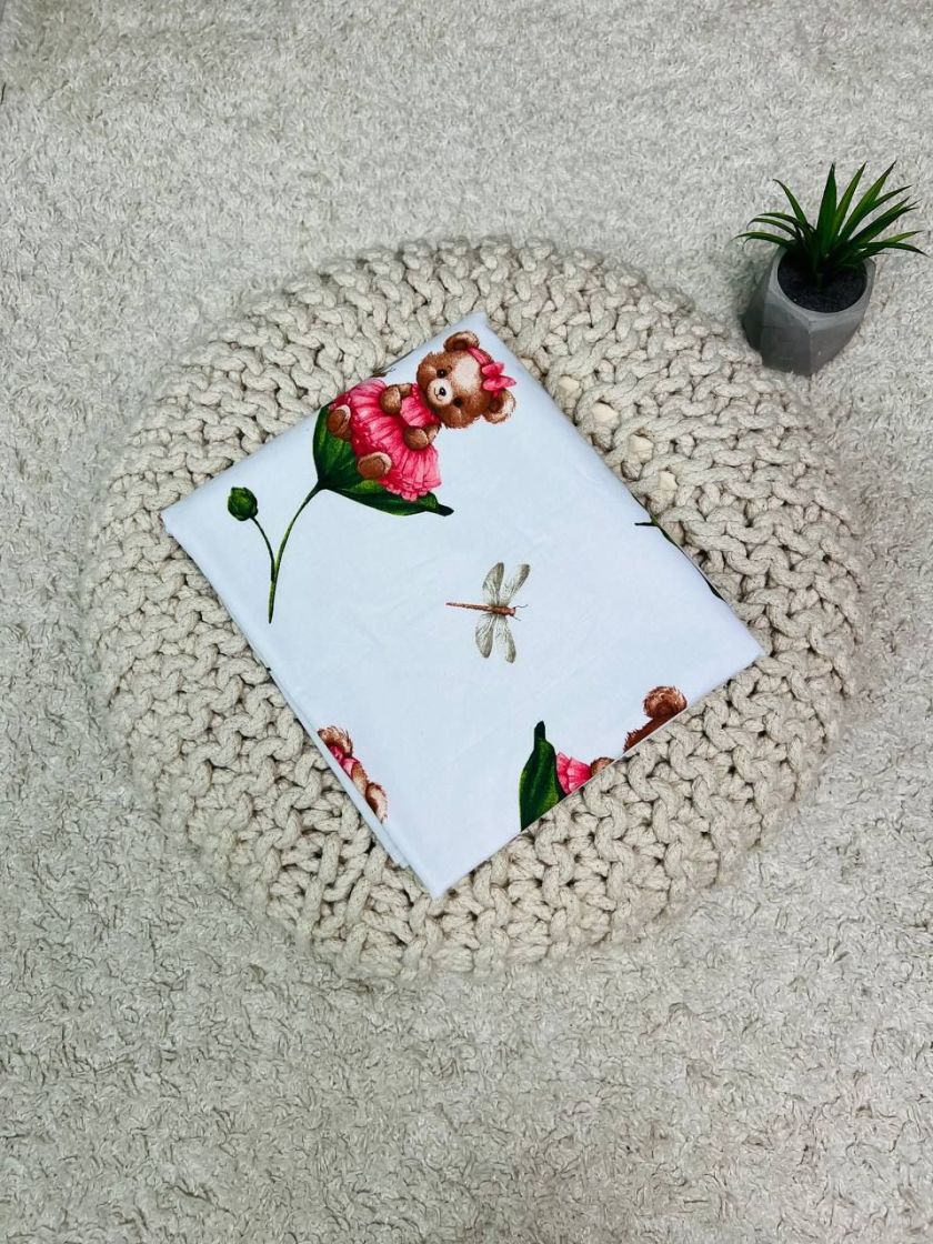 ❤ Пелюшки непромакаючі 100*80см. Принт - Ведмідь дівчинка на лотосі в сукні (#17805347) ✓ Anna Konvert