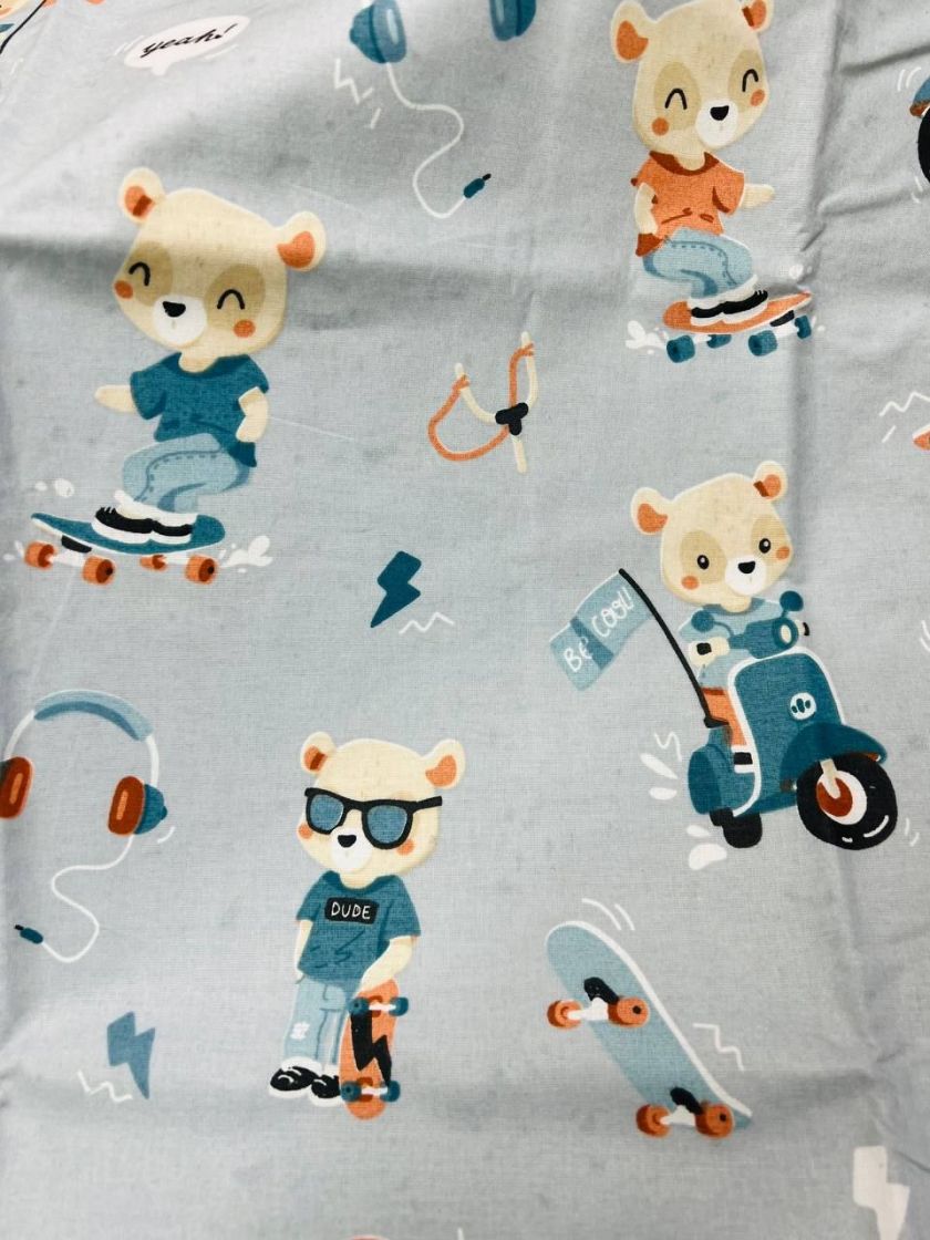 ❤ Пелюшки непромакаючі 80*50см. Принт - ведмідь на мотоциклі, на синьому (#72481405) ✓ Anna Konvert