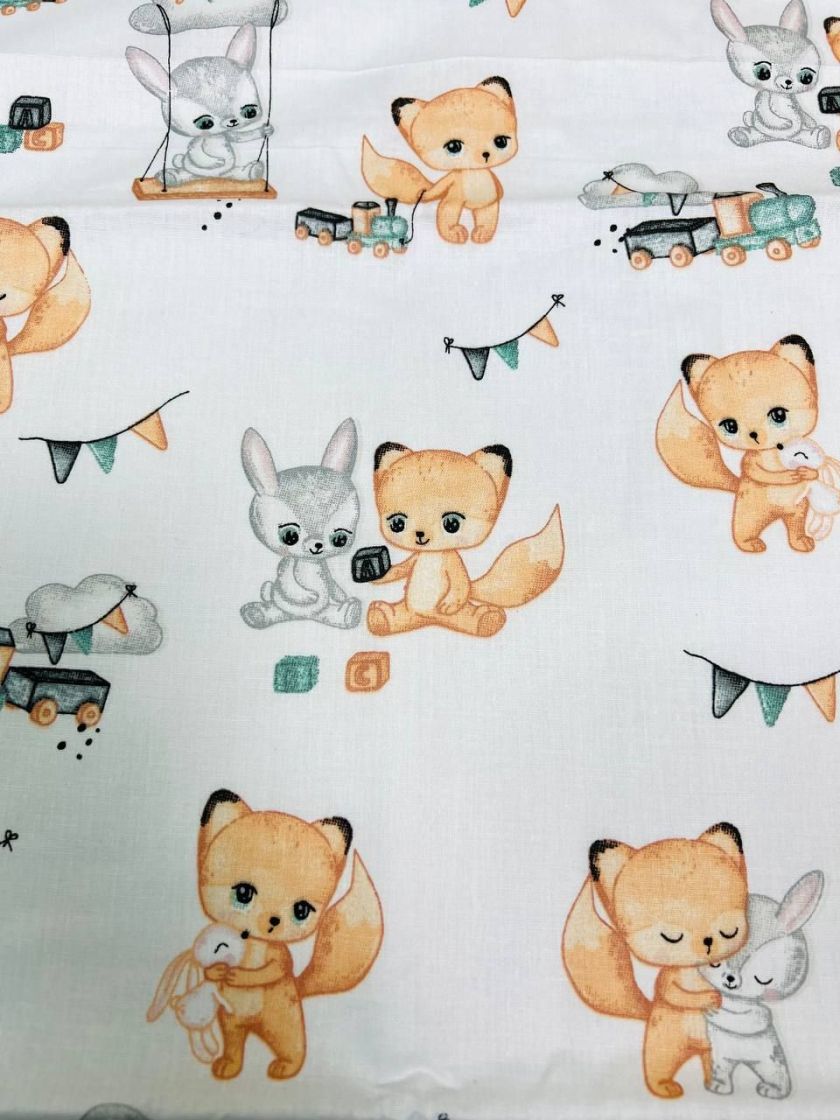 ❤ Пелюшки непромакаючі 80*50см. Принт - Лисенята з зайцем з кубиками (#55479825) ✓ Anna Konvert