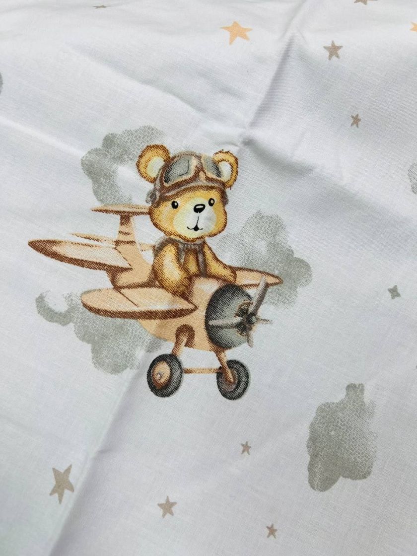 ❤ Пелюшки непромакаючі 80*50см. Принт - Ведмідь на літаку, сірий (#77671381) ✓ Anna Konvert