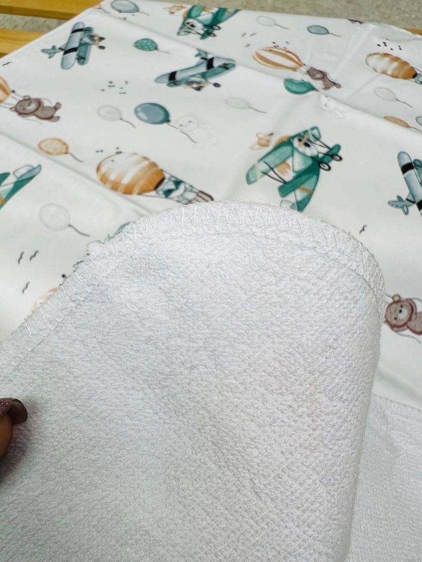 ❤ Пелюшки непромакаючі 80*50см. Принт - Літак зелений, повітряна куля, звірі (#35794944) ✓ Anna Konvert