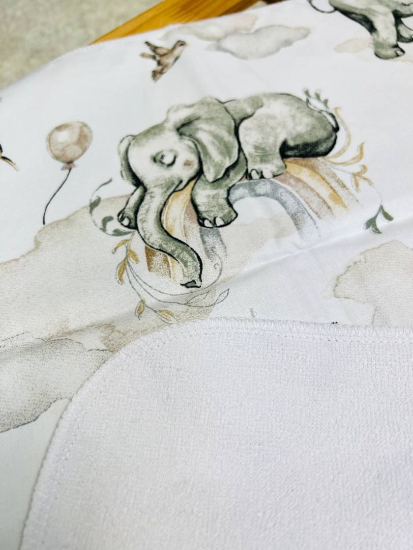 ❤ Пелюшки непромакаючі 80*50см. Принт - Слони сірі з веселкою (#22584373) ✓ Anna Konvert