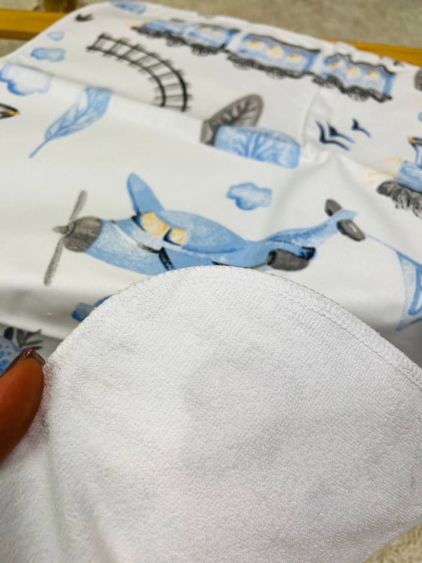 ❤ Пелюшки непромакаючі 80*50см. Принт - Літак великий синій, будинок (#56677717) ✓ Anna Konvert