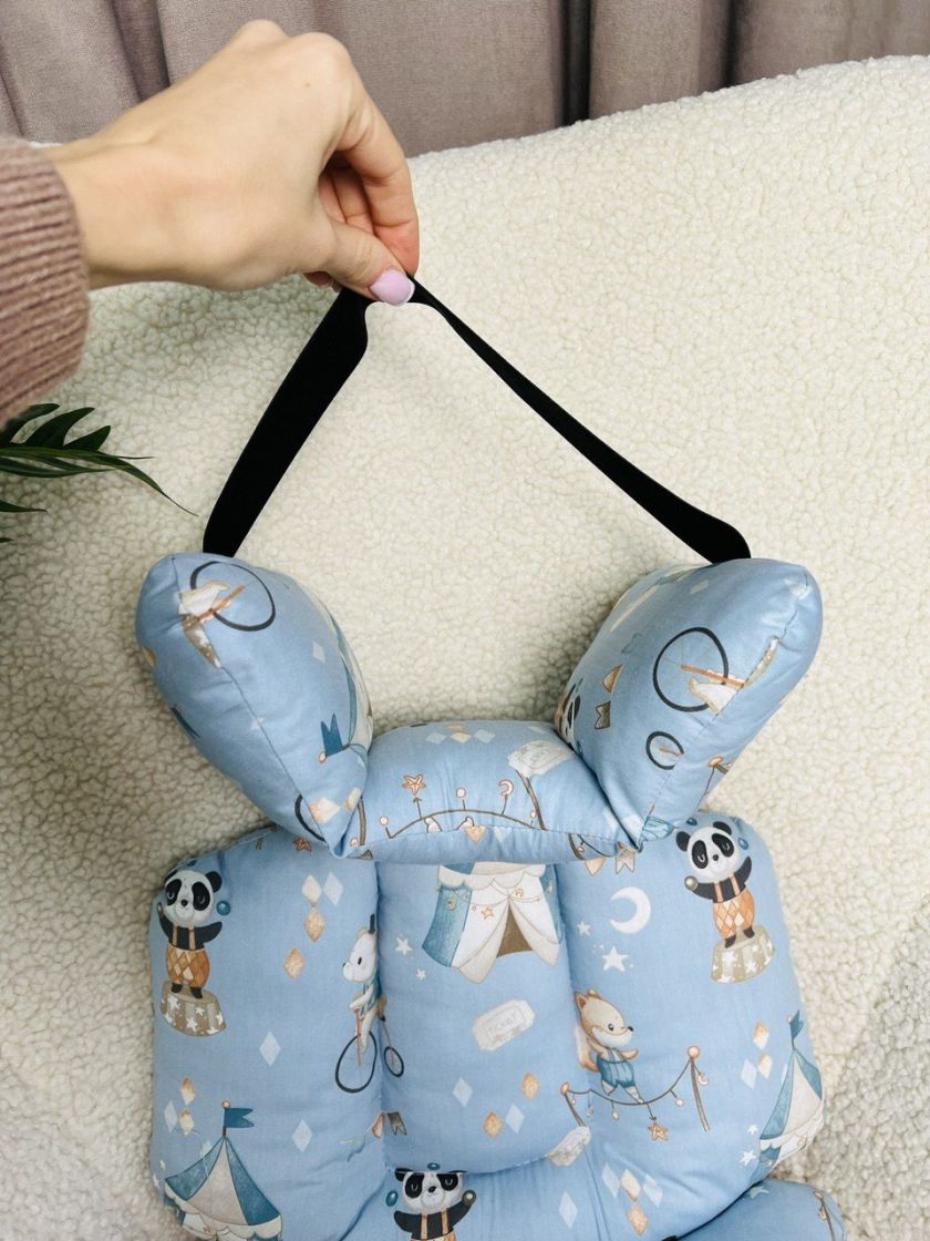 ❤ Матрасик у прогулянку 3в1. Принт - Цирк на блакитному (#1657228) ✓ Anna Konvert