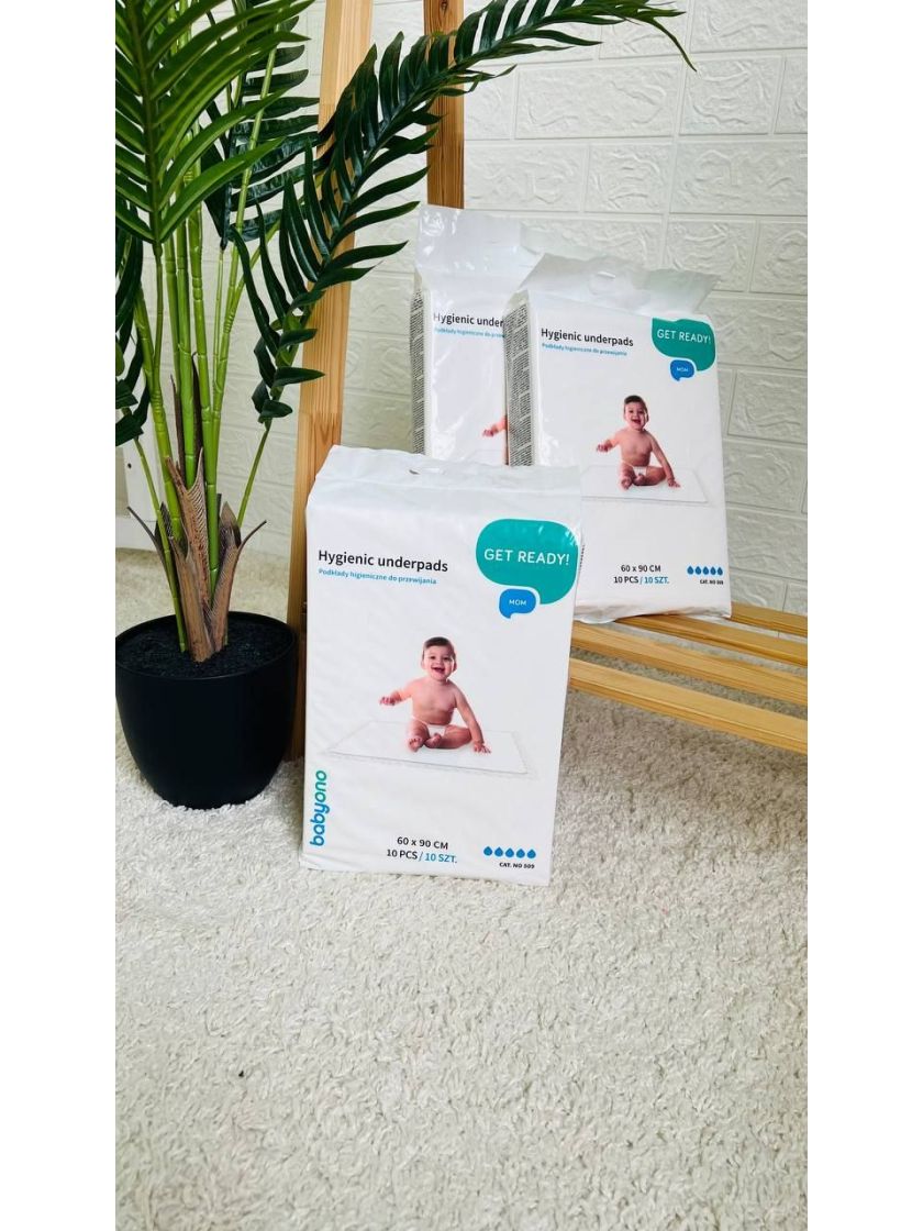 ❤ Гігієнічні пелюшки одноразові (60х90см.) 10шт BabyOno (#0065) ✓ Anna Konvert
