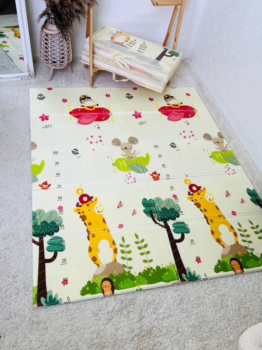 ❤ Килимок ігровий (ТЕРМО) 2-х сторонній EVA 180х150х0.8см, в сумці. Принт - Єдиноріг/літачки, ростомер (#33665396) ✓ Anna Konver