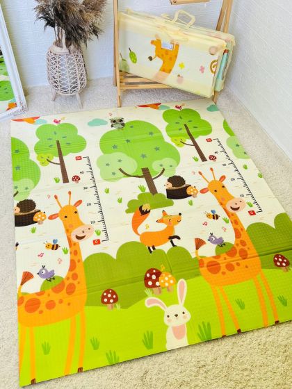 ❤ Килимок ігровий (ТЕРМО) 2-х сторонній EVA 180х150х0.8см, в сумці. Принт - Єнот та дерева (#62092222) ✓ Anna Konvert 2