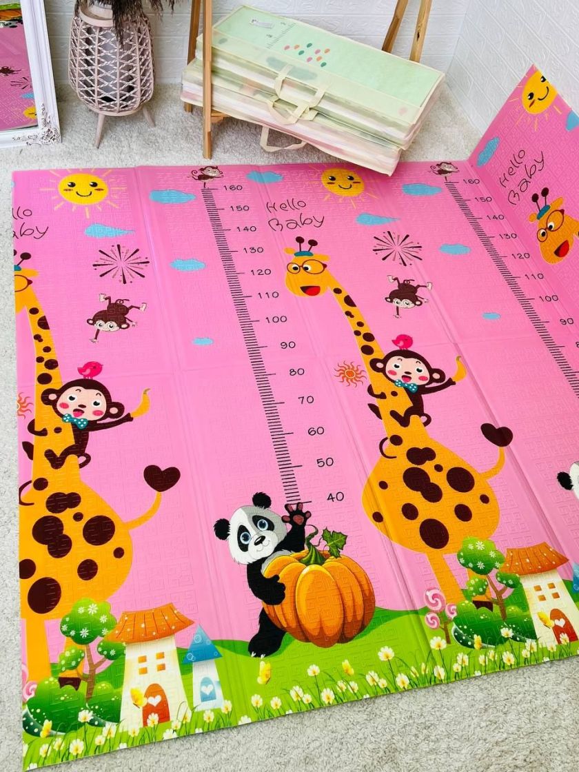 ❤ Килимок ігровий (ТЕРМО) 2-х сторонній EVA в сумці 180х200х0.8см. Принт - Мятний/рожевий (#15702170) ✓ Anna Konvert