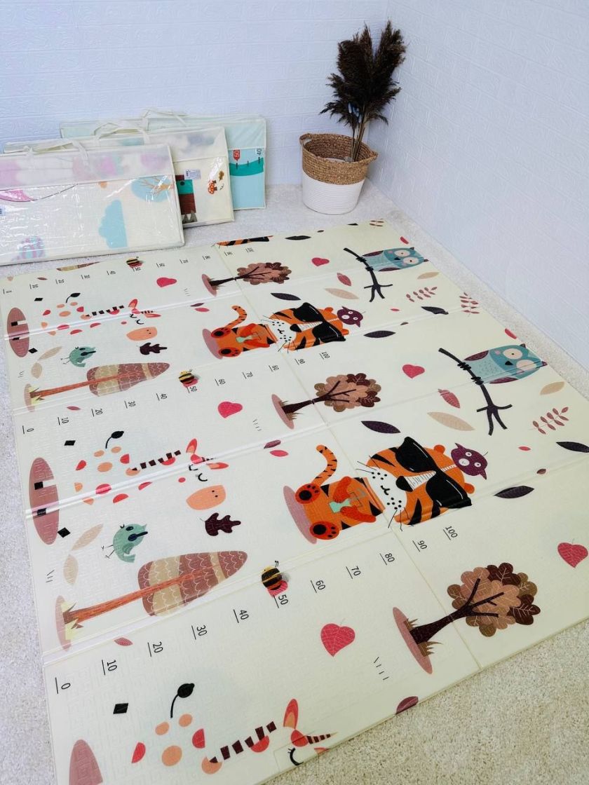 ❤ Килимок ігровий (ТЕРМО) 2-х сторонній EVA в сумці 180х200х0.8см. Принт - Тигр, сова/дерева (#52662218) ✓ Anna Konvert