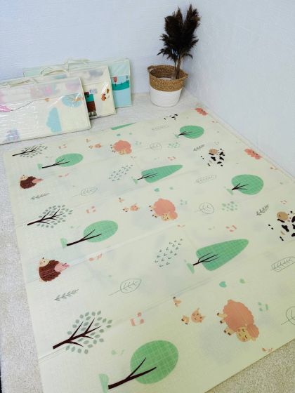 ❤ Килимок ігровий (ТЕРМО) 2-х сторонній EVA в сумці 180х200х0.8см. Принт - Тигр, сова/дерева (#52662218) ✓ Anna Konvert 2