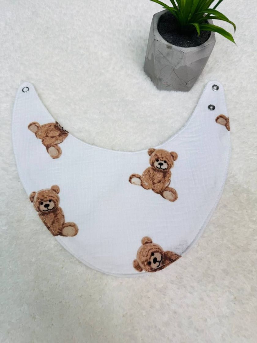 ❤ Слюнявчик, нагрудник мусліновий, непромакаючий. Принт - Ведмедики сидячі (#44354836) ✓ Anna Konvert