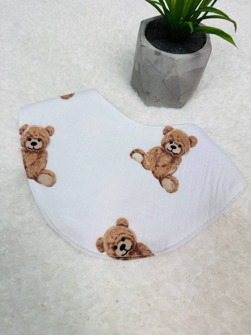 ❤ Слюнявчик, нагрудник мусліновий, непромакаючий. Принт - Ведмедики сидячі (#44354836) ✓ Anna Konvert