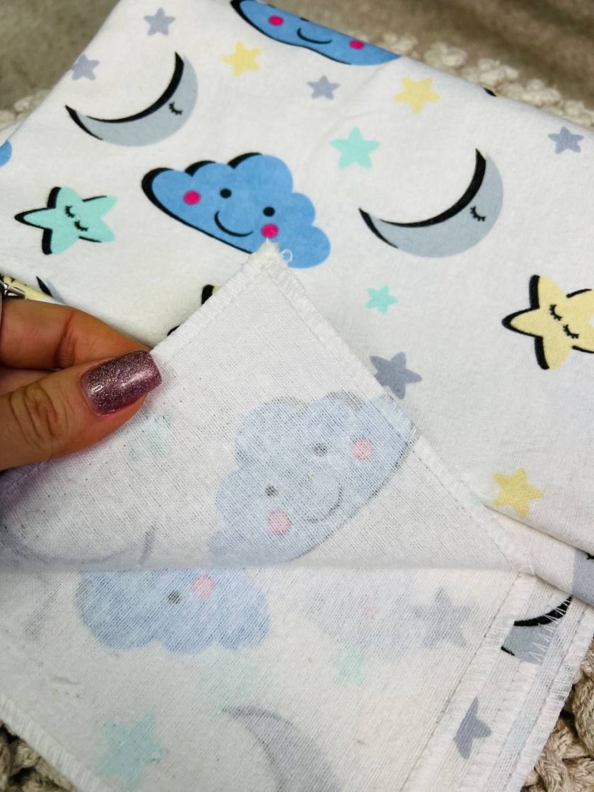 ❤ Пелюшки байкові 90*105см. Принт - Хмаринка з посмішкою (#62122912) ✓ Anna Konvert