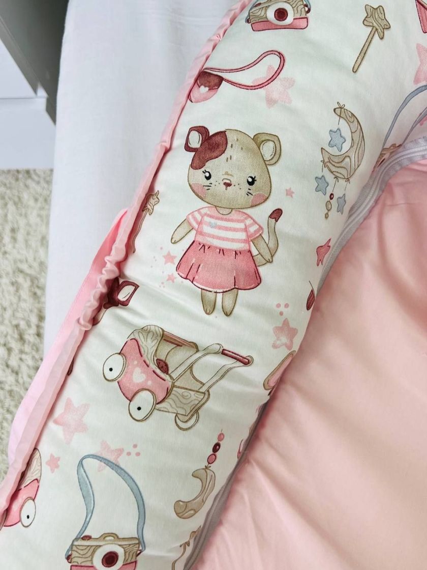 ❤ Кокон-гніздечко з ручками. Принт - Мишка рожева в спідниці (#45930634) ✓ Anna Konvert