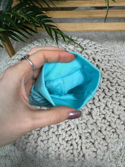 ❤ Шапочка зовнішні шви, 0-1 міс. Колір - Ментолова в смужку (#45518875) ✓ Anna Konvert 2